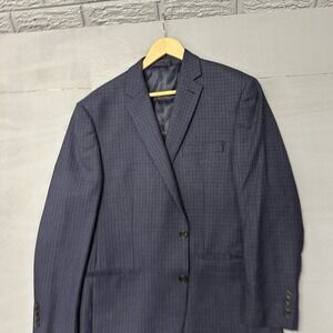 Lauren Ralph Lauren Window Pane Blazer Sports Coat Purple Mens 42R -‎ Wool Blend
